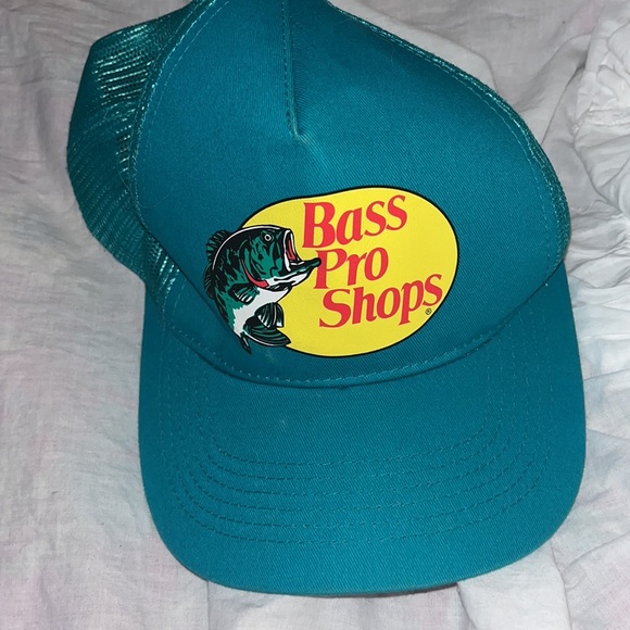 Bass Pro Shops Trucker Hat Snapback Teal - Picture 2 of 5